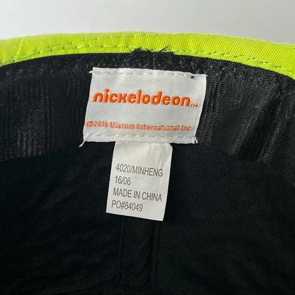 Teenage Mutant Ninja Turtles Print Nickelodeon Fedora Hat Black‎ Chartreuse OSFM